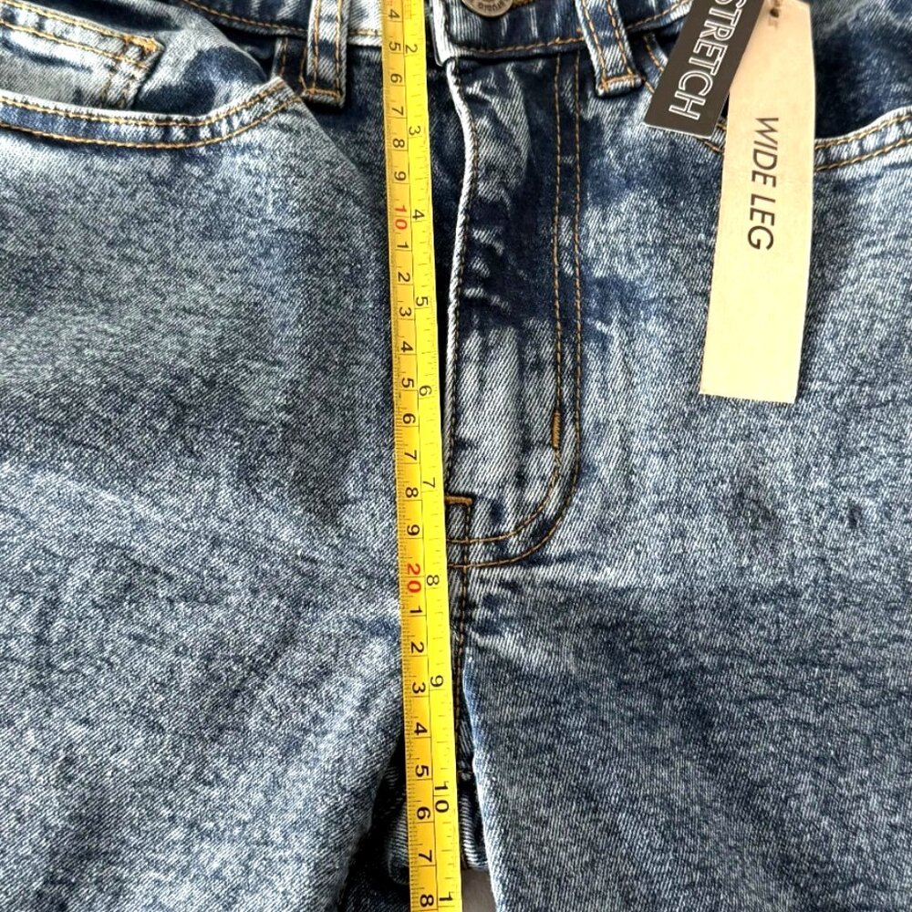 Studio 12 High Rise Wide Leg Baggy Jeans Juniors Blue Size 1 / 25 NWT - Picture 11 of 15